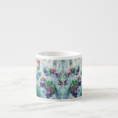 ハミングバードガーデン絵画抽象芸術 エスプレッソカップ (正面)