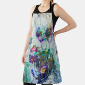 ハミングバードガーデン絵画抽象芸術 エプロン (インサイチュ)