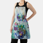 ハミングバードガーデン絵画抽象芸術 エプロン (インサイチュ)