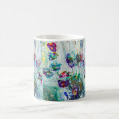 ハミングバードガーデン絵画抽象芸術 コーヒーマグカップ (中央)