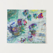 ハミングバードガーデン絵画抽象芸術 タペストリー (正面(横))