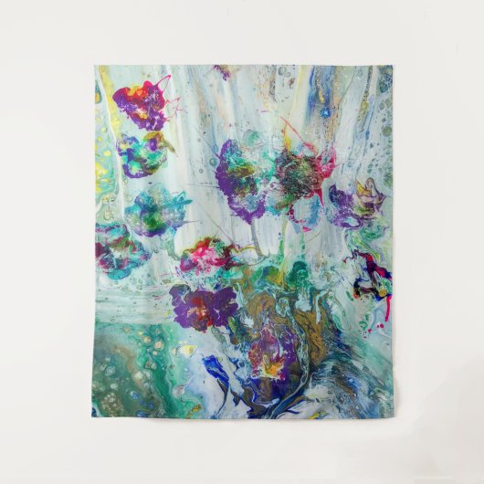 ハミングバードガーデン絵画抽象芸術 タペストリー (正面)