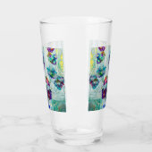 ハミングバードガーデン絵画抽象芸術 タンブラーグラス (左)