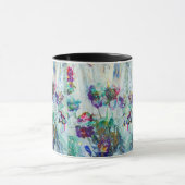 ハミングバードガーデン絵画抽象芸術 マグカップ (中央)