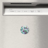 ハミングバードガーデン絵画抽象芸術 マグネット (インサイチュ (食洗機))