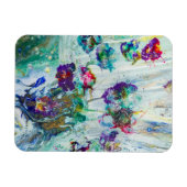 ハミングバードガーデン絵画抽象芸術 マグネット (横)
