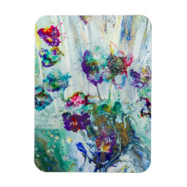 ハミングバードガーデン絵画抽象芸術 マグネット