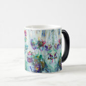 ハミングバードガーデン絵画抽象芸術 モーフィングマグカップ (正面右)