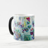 ハミングバードガーデン絵画抽象芸術 モーフィングマグカップ (正面左)