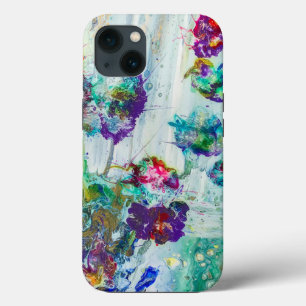 ハミングバードガーデン絵画抽象芸術 iPhone 13ケース