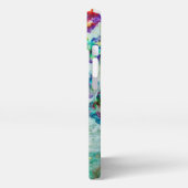 ハミングバードガーデン絵画抽象芸術 iPhoneケース (左側面)