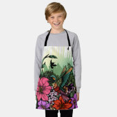 ハミングバードガーデン エプロン (着用した状態)