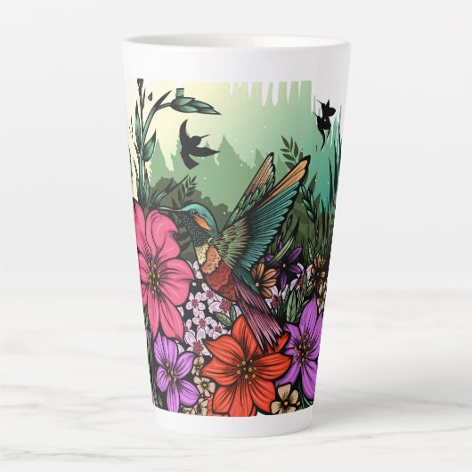 ハミングバードガーデン カフェラテマグ (正面)