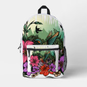 ハミングバードガーデン プリントバックパック (正面)