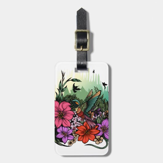 ハミングバードガーデン ラゲッジタグ (正面縦)