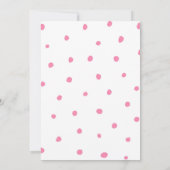 ハミングバードガールズバースデーパーティー招待状ピンク 招待状 (裏面)