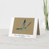 ハミングバードキンググリーティングカード カード (裏面)