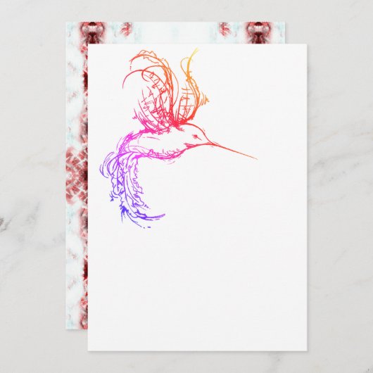 ハミングバードギフトカード 招待状 (正面/裏面)