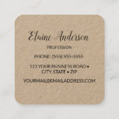 ハミングバードクラフトスクエアビジネスカード スクエア名刺 (裏面)