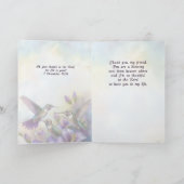 ハミングバードクリスチャングリーティングカード カード (内部)