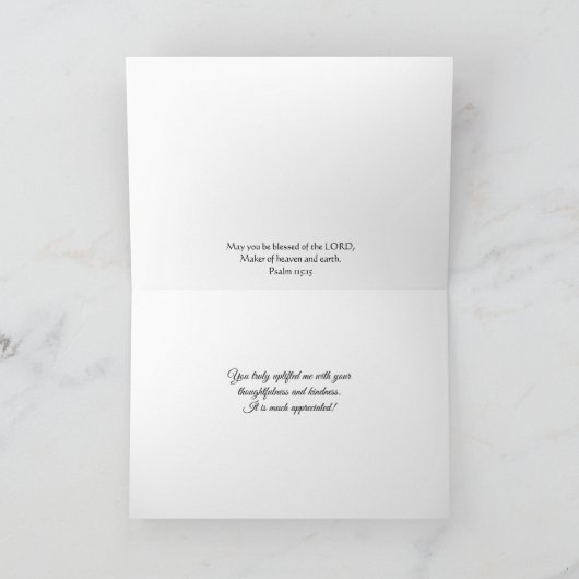 ハミングバードクリスチャンサンキューカード カード (内部)