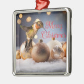 ハミングバードクリスマスカードメタルオーナメント メタルオーナメント (左)