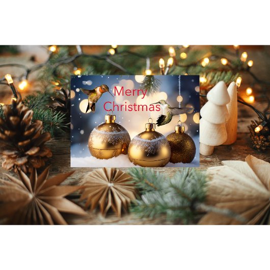 ハミングバードクリスマスカード カード