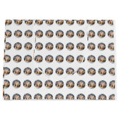 ハミングバードクリスマス抱き枕 ラージペーパーバッグ (正面)