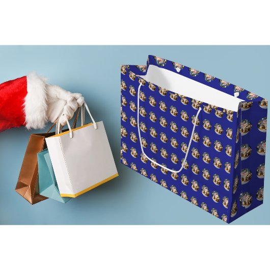 ハミングバードクリスマス抱き枕 ラージペーパーバッグ