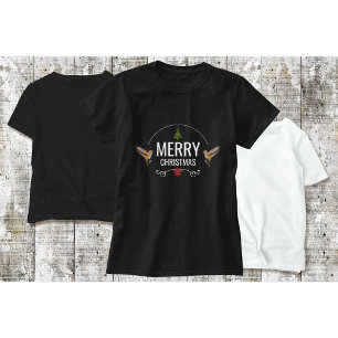 ハミングバードクリスマスTシャツブラック Tシャツ