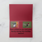 ハミングバードクリトマスカード シーズンカード (内部)