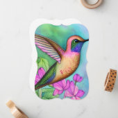 ハミングバードグラフィック ノートカード (正面/裏面インサイチュ)
