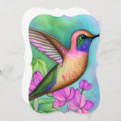 ハミングバードグラフィック ノートカード (正面/裏面)