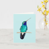 ハミングバードグリーティングカード カード (黄色い花)