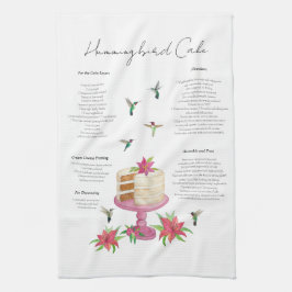 ハミングバードケーキのレシピ キッチンタオル
