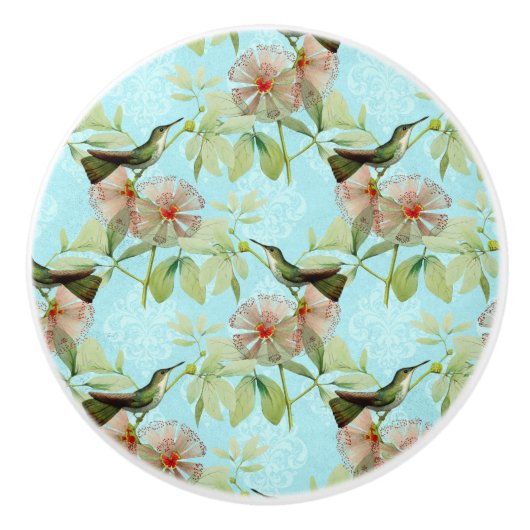 ハミングバードコリリグリーンリーフ春 セラミックノブ (正面)