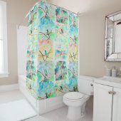 ハミングバードコレクション水彩画 シャワーカーテン (インサイチュ)
