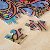 ハミングバードゴールドフィッシュ反射ファンタジーアートパズル ジグソーパズル (側面)