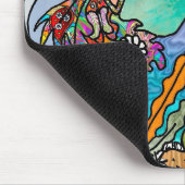 ハミングバードゴールドフィッシュ反射ファンタジーマウスパッド マウスパッド (コーナー)