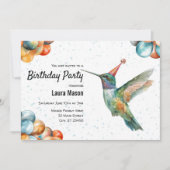 ハミングバードサマー自然ガーデンバースデーパーティー 招待状 (正面)