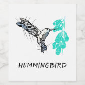 ハミングバードジオメトリック ワインラベル (シングルラベル)