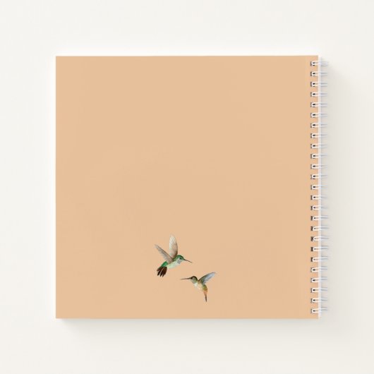 ハミングバードジャーナルウィズエミリーディキンソン引用文 ノートブック (裏面)