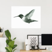 ハミングバードスケッチポスター ポスター (ホームオフィス)