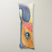 ハミングバードスター銀河系水彩 ボディピロー (正面縦)