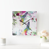 ハミングバードタイム スクエア壁時計 (ホーム)