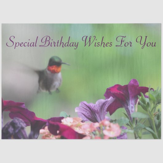 ハミングバードティッシュペーパー 薄葉紙 (正面)