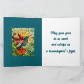 ハミングバードティファニースタイル窓 カード (内部)