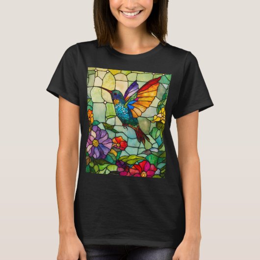 ハミングバードティファニースタイル窓 Tシャツ (正面)