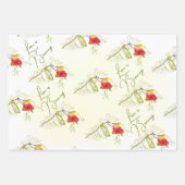 ハミングバードティーカップフローラ ラッピングペーパーシート (正面3)