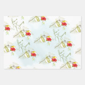 ハミングバードティーカップフローラ ラッピングペーパーシート (正面)